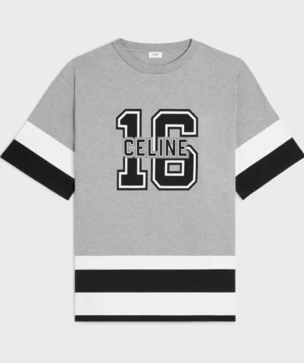 CELINE 16 OVERSIZED T SHIRT IN COTTON JERSEY