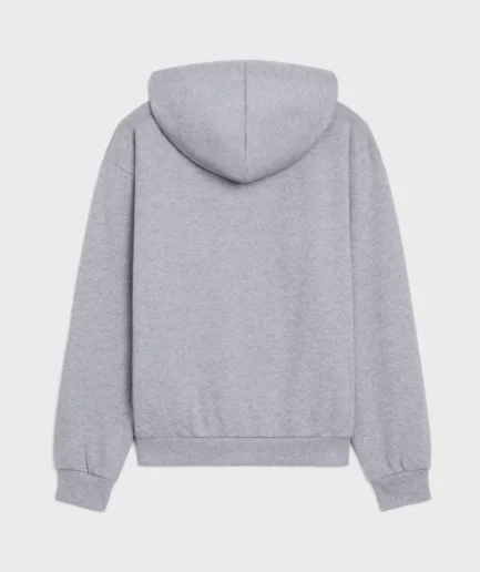 CELINE LOOSE HOODIE IN COTTON FLEECE GREY