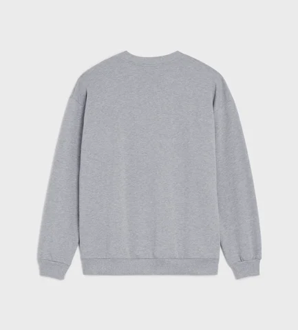 CELINE LOOSE SWEATSHIRT IN COTTON FLEECE GREY