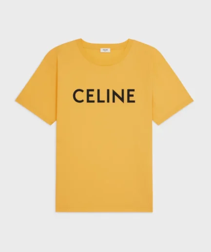 CELINE LOOSE T-SHIRT IN COTTON JERSEY MIMOSA