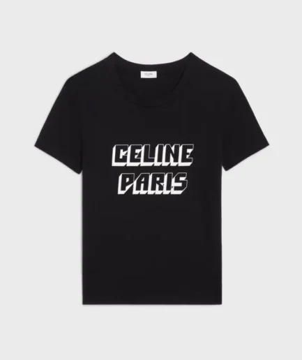 CELINE REGULAR T SHIRT IN COTTON JERSEY