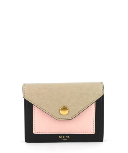 Céline Pocket Tricolour Calfskin Card Holder