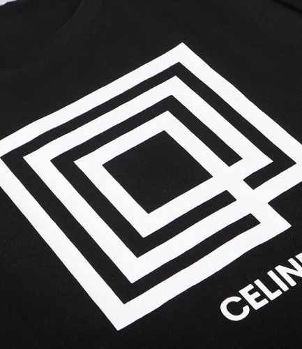 Celine T Shirt with Show Invitation Labyrinth Print