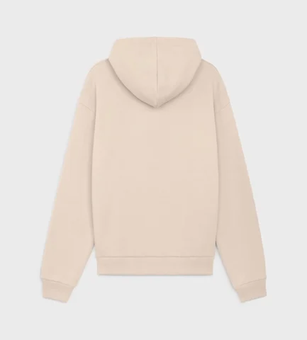 LOOSE CELINE CREAM HOODIE IN COTTON FLEECE