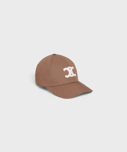 TRIOMPHE BASEBALL CAP IN COTTON MARRON GLACE